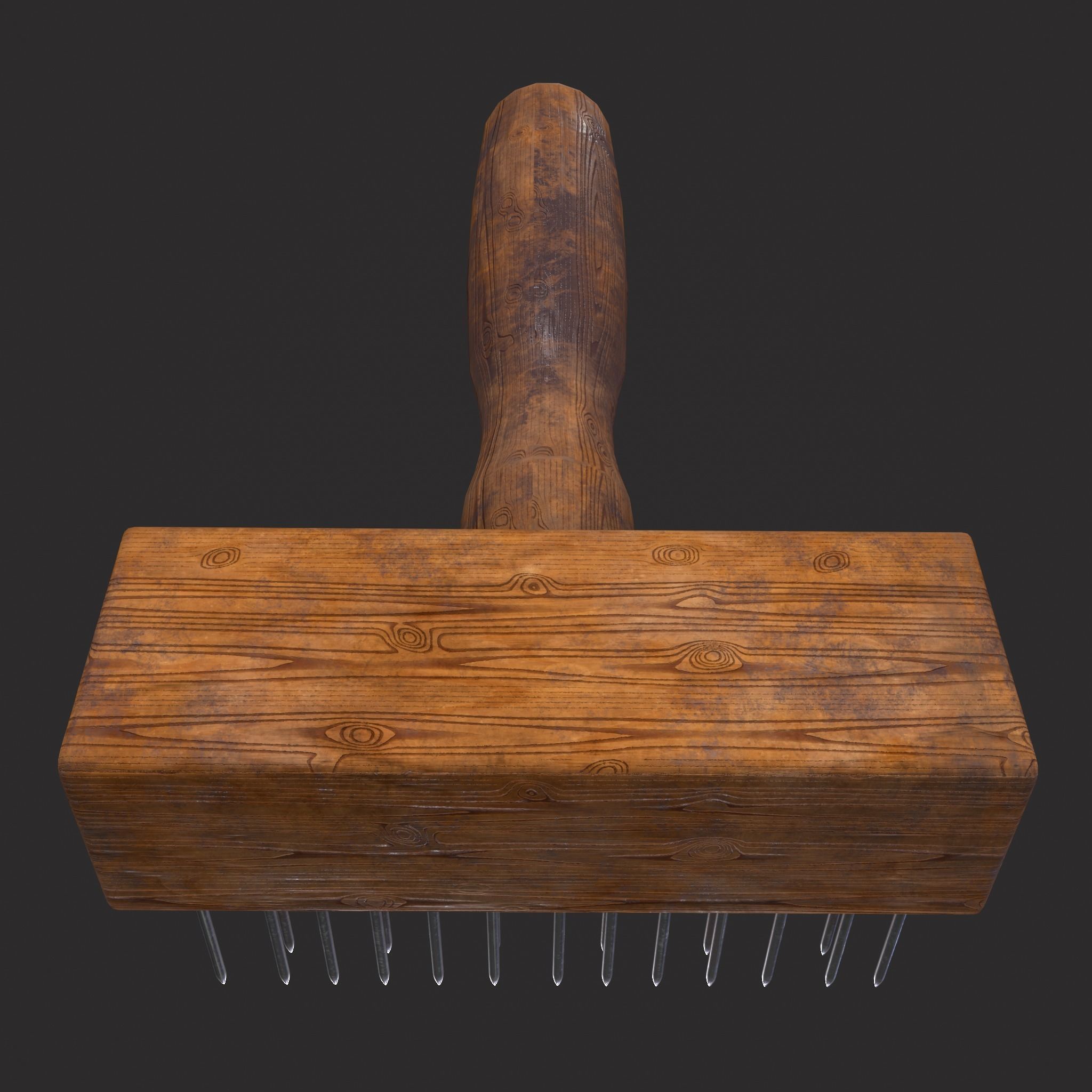 Wool Comb Low-poly 3D model_17