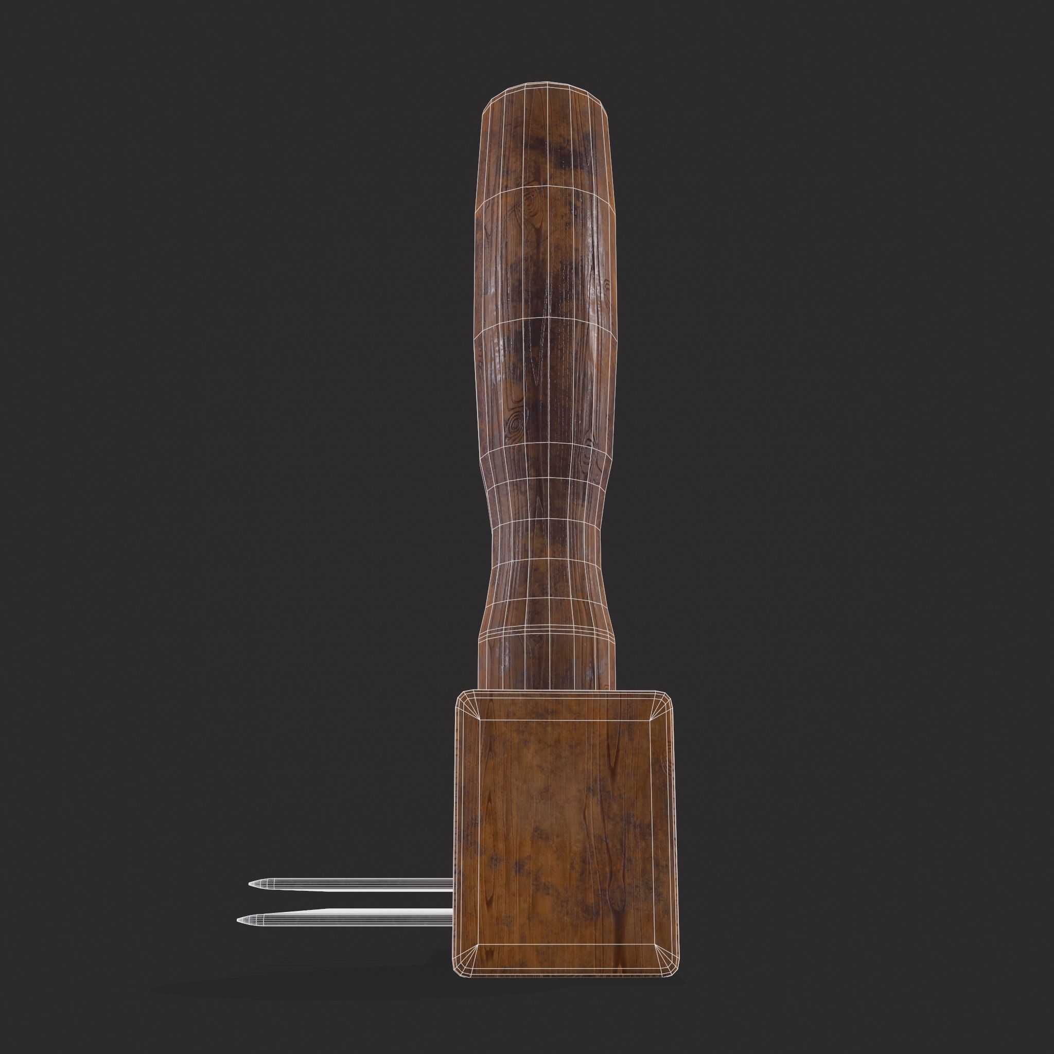 Wool Comb Low-poly 3D model_10
