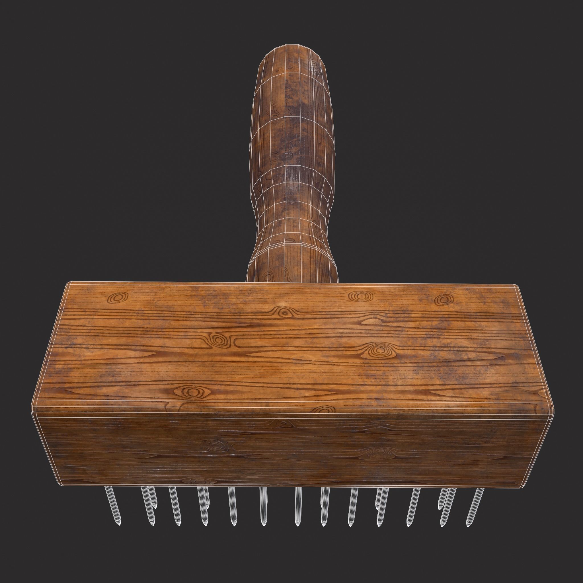 Wool Comb Low-poly 3D model_18