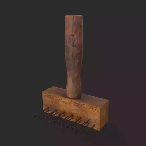 Wool Comb Low-poly 3D model
