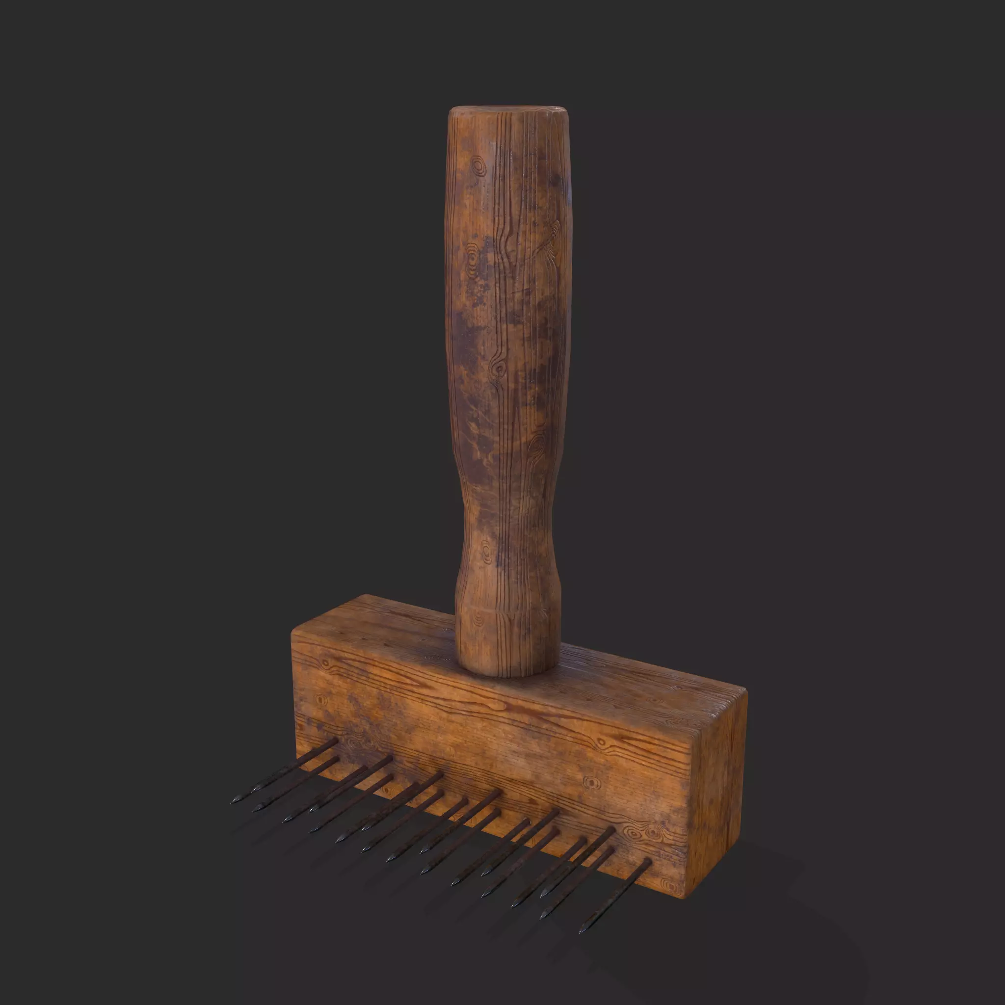 Wool Comb Low-poly 3D model_0