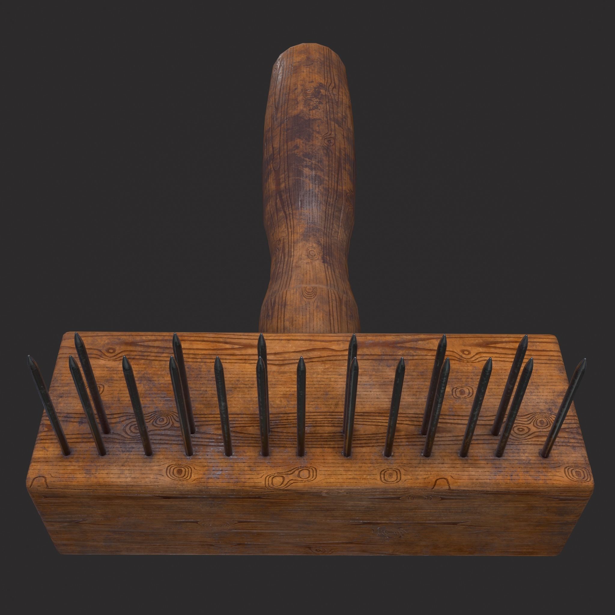 Wool Comb Low-poly 3D model_19
