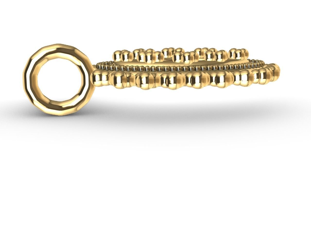 Oval milgrain pendant stl file  3D print model_15