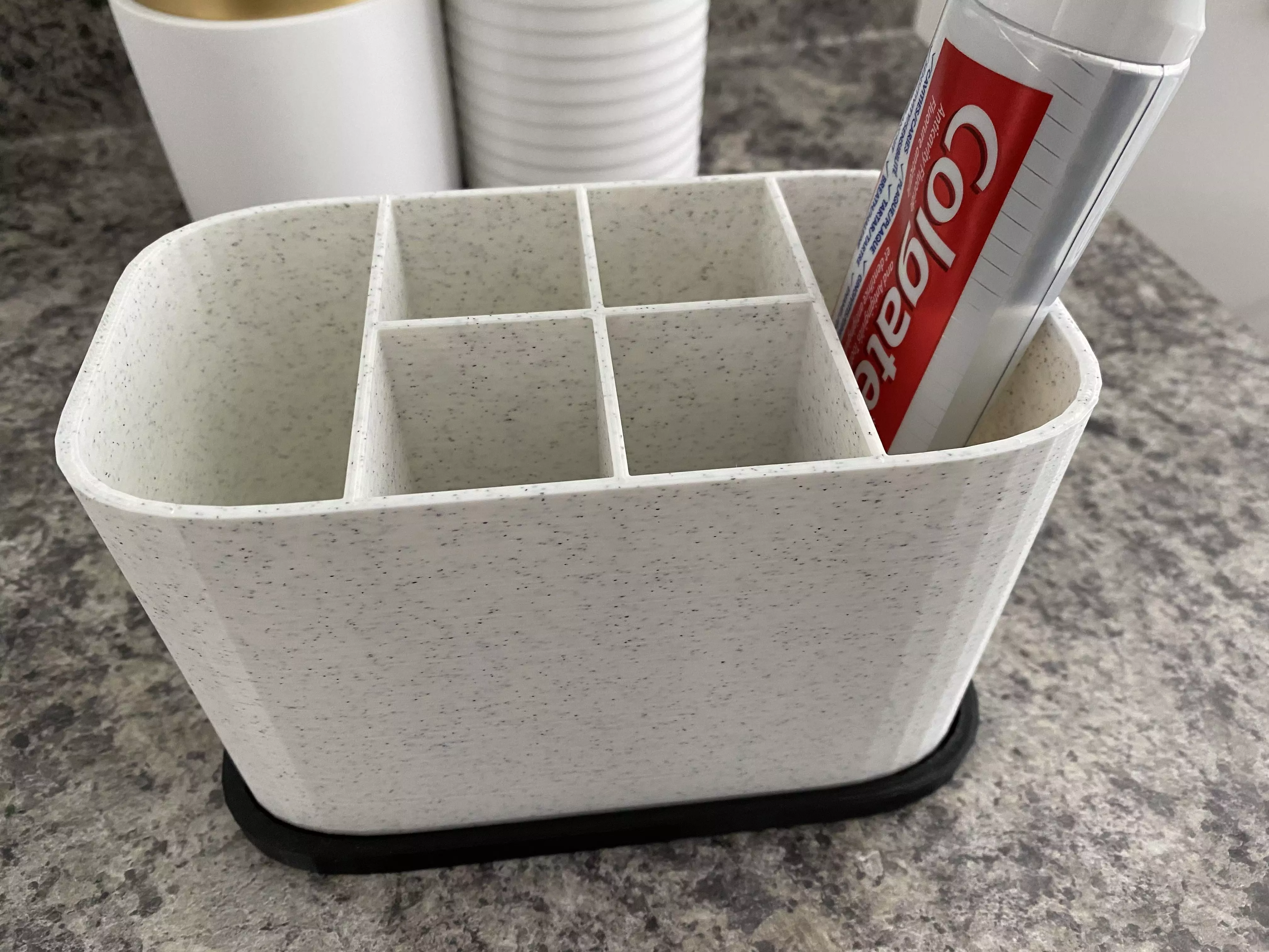 Toothbrush Holder Bathroom Storage Organizer Caddy 3D print model_0