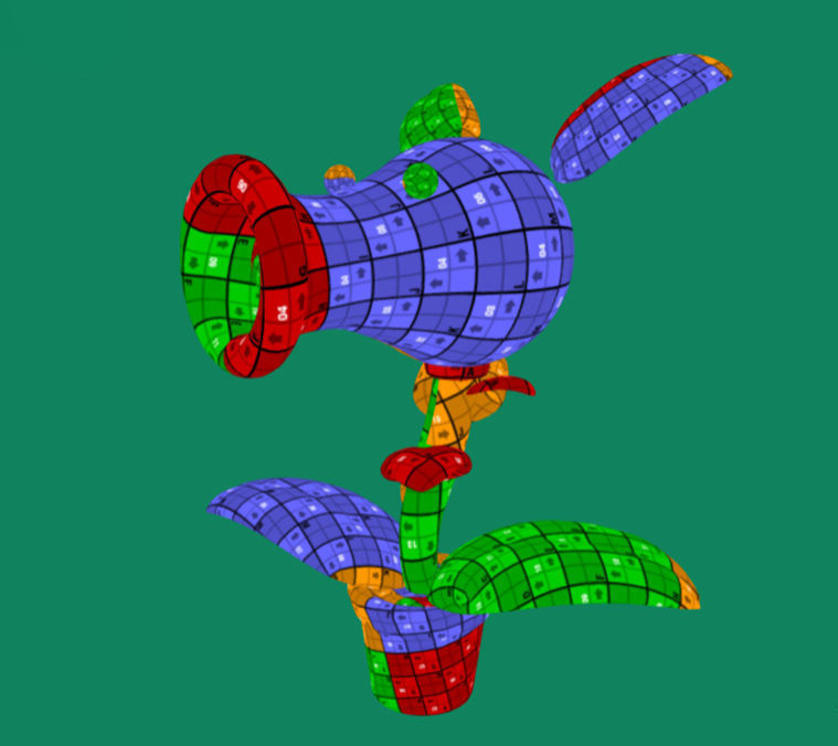 Plants Peashooter Low-poly 3D model_2