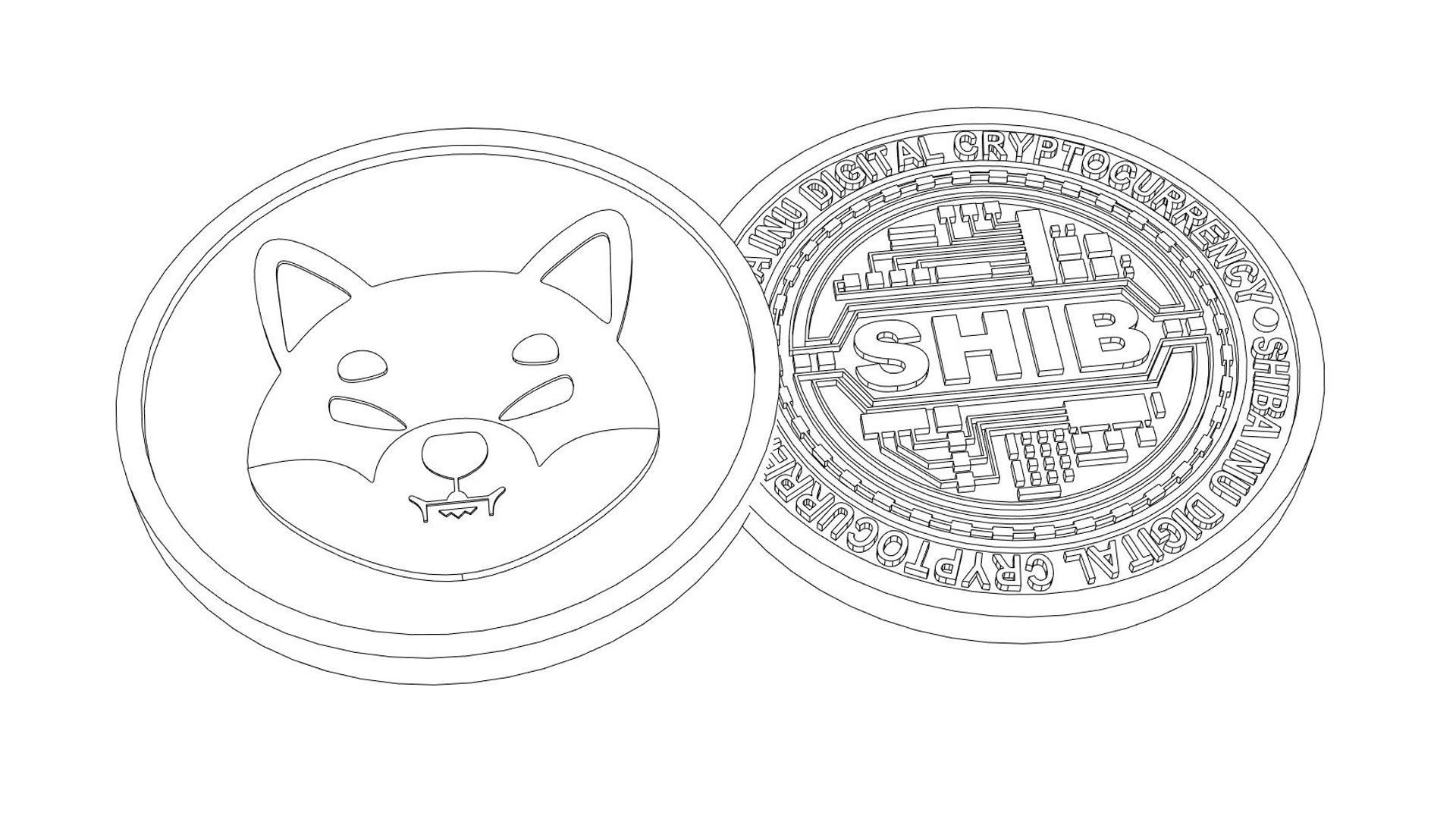 Shiba Inu Coin 3d Model - SHIB STL 3d Print 3D print model_8