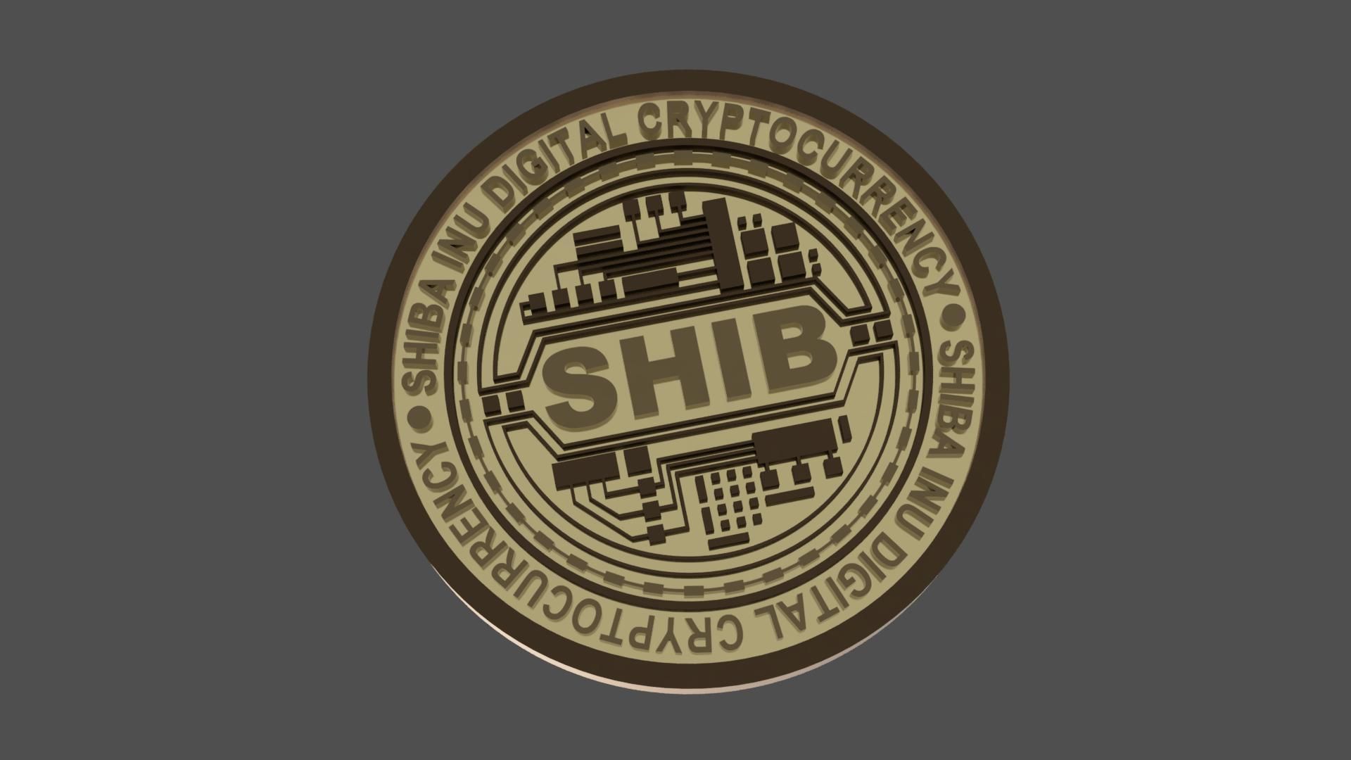 Shiba Inu Coin 3d Model - SHIB STL 3d Print 3D print model_5