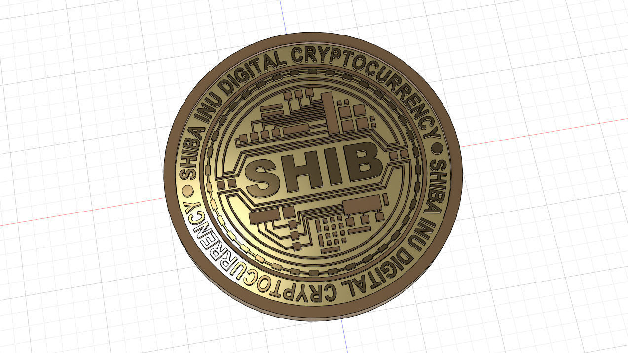 Shiba Inu Coin 3d Model - SHIB STL 3d Print 3D print model_7