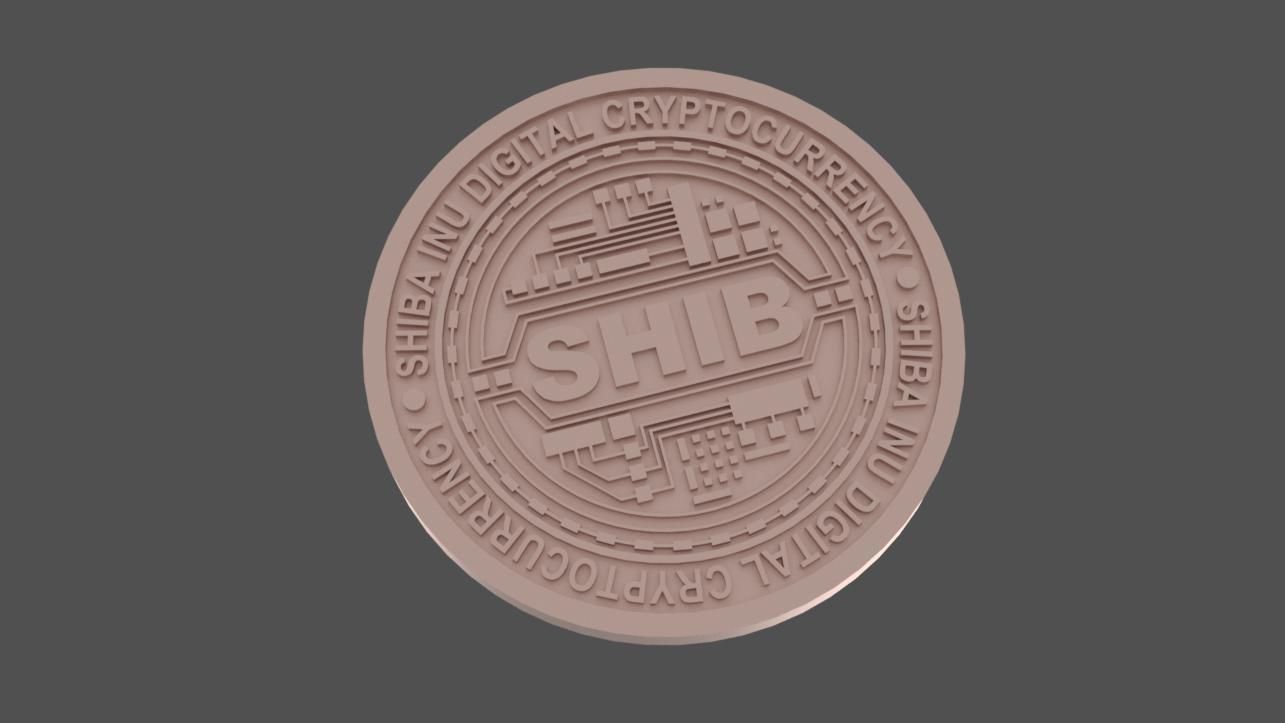 Shiba Inu Coin 3d Model - SHIB STL 3d Print 3D print model_3