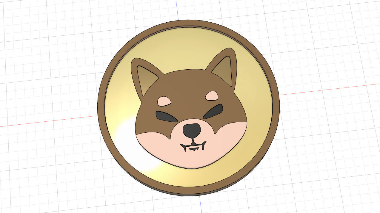 Shiba Inu Coin 3d Model - SHIB STL 3d Print 3D print model_6