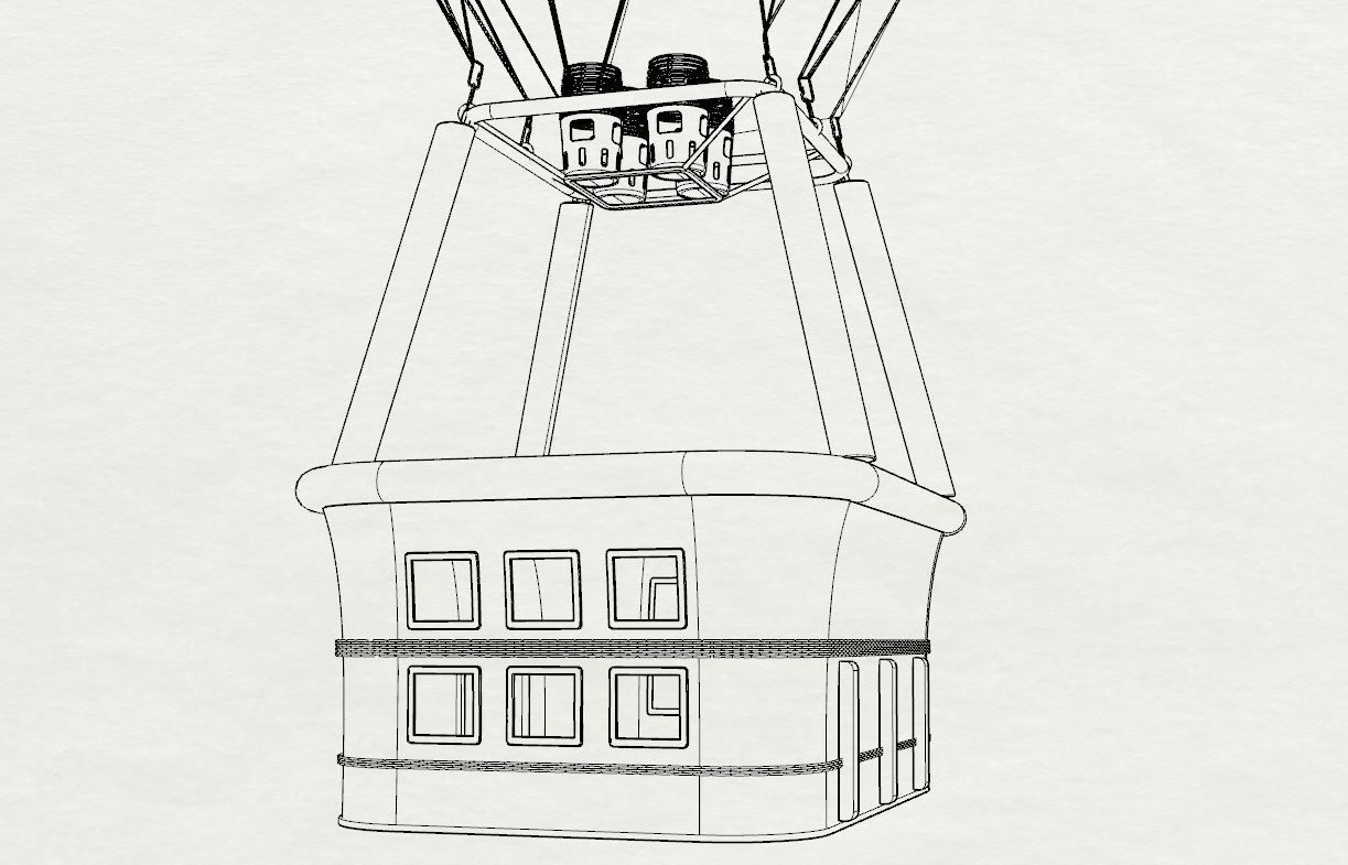 Colorful Air Balloon 3D Model 3D model_7