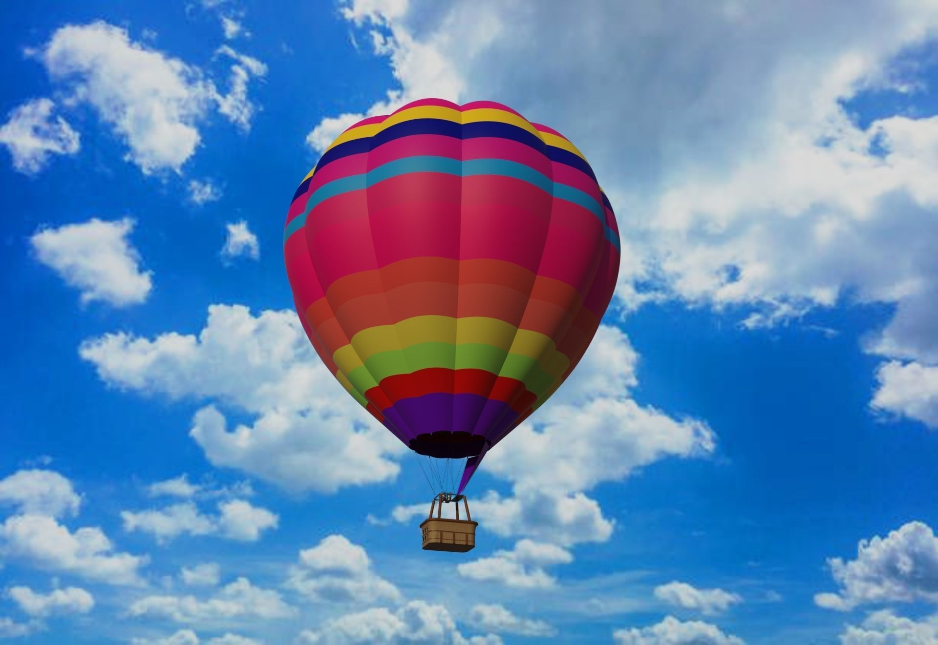 Colorful Air Balloon 3D Model 3D model_2