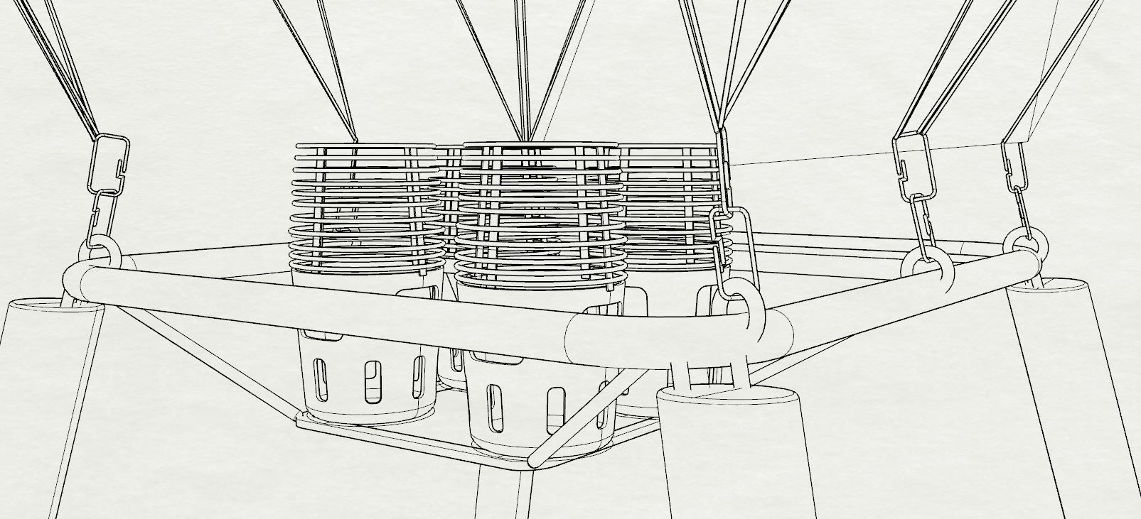 Colorful Air Balloon 3D Model 3D model_5