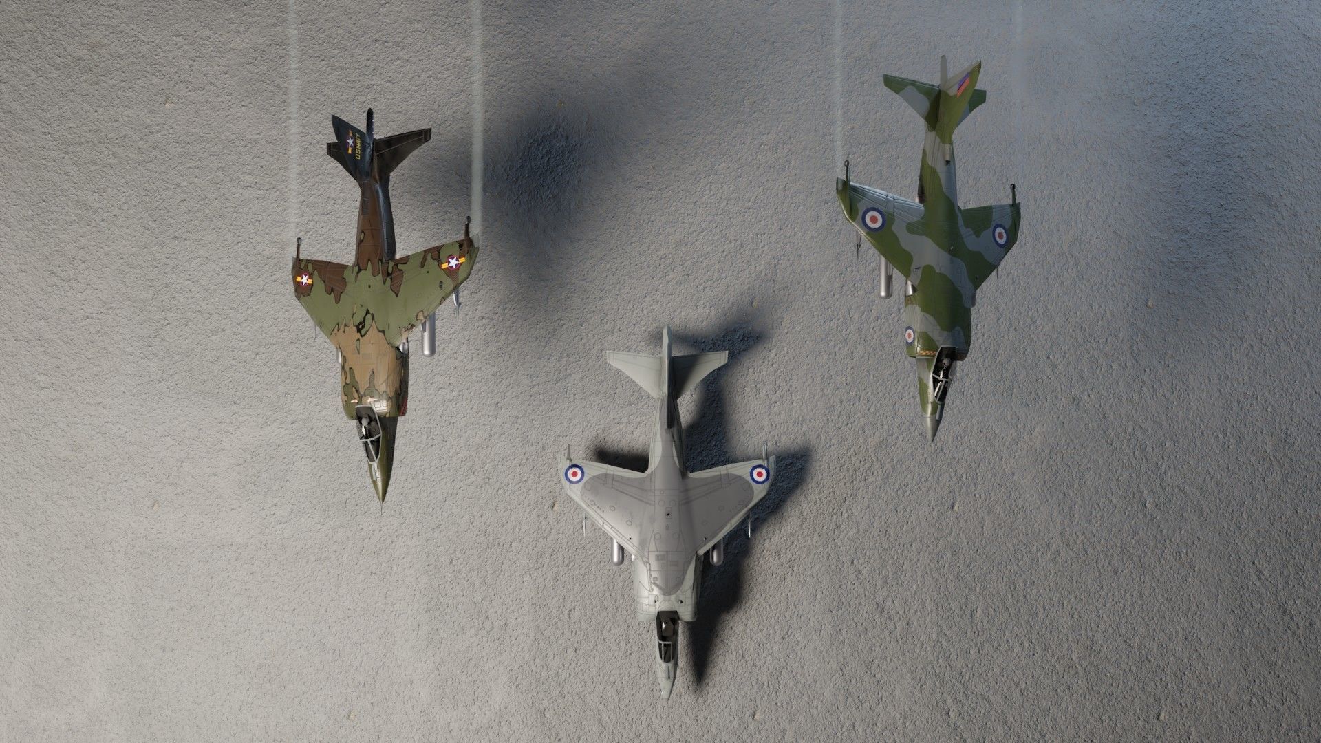 Hawker Harrier jet fighter Low-poly 3D model_6