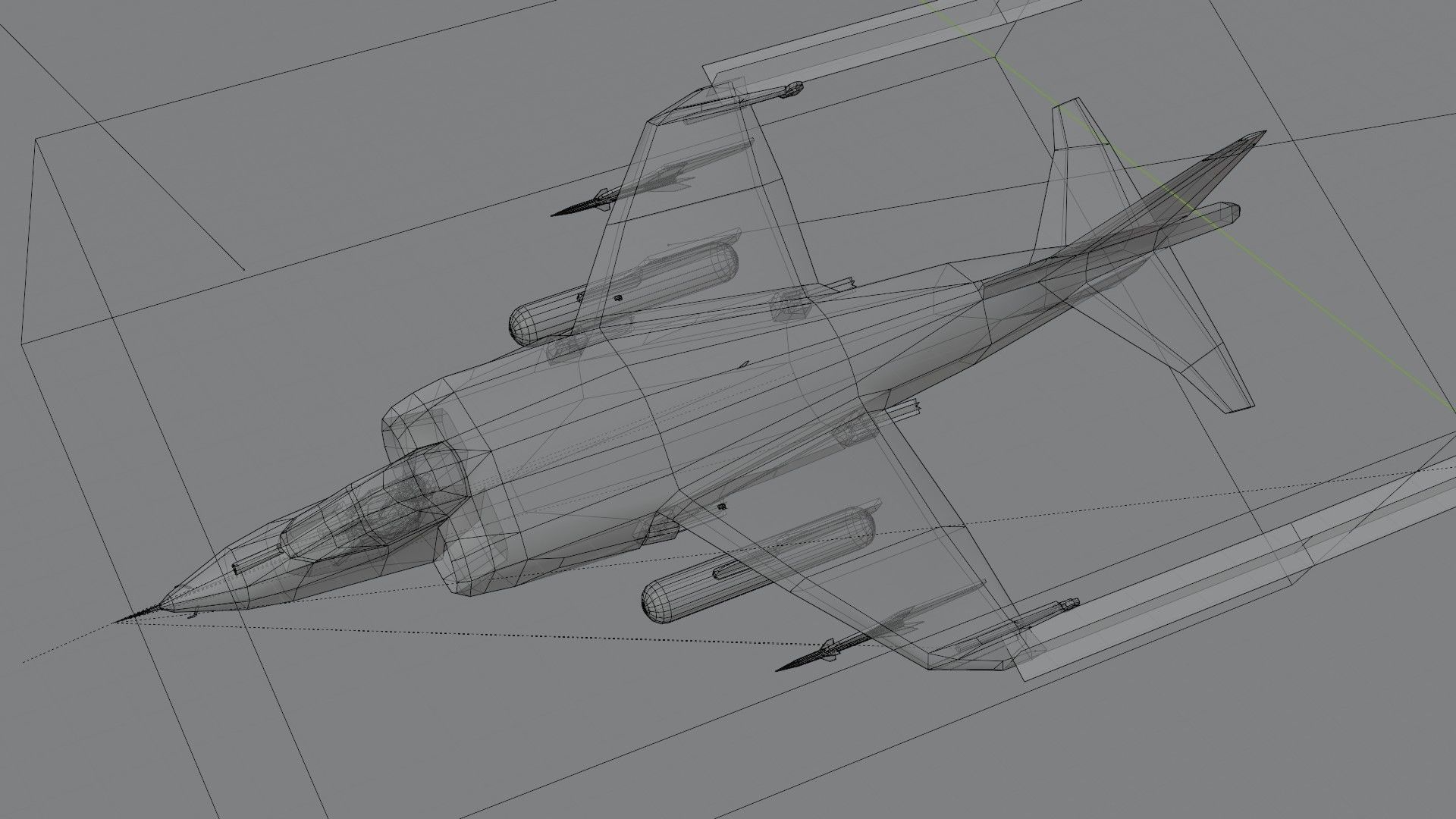 Hawker Harrier jet fighter Low-poly 3D model_17