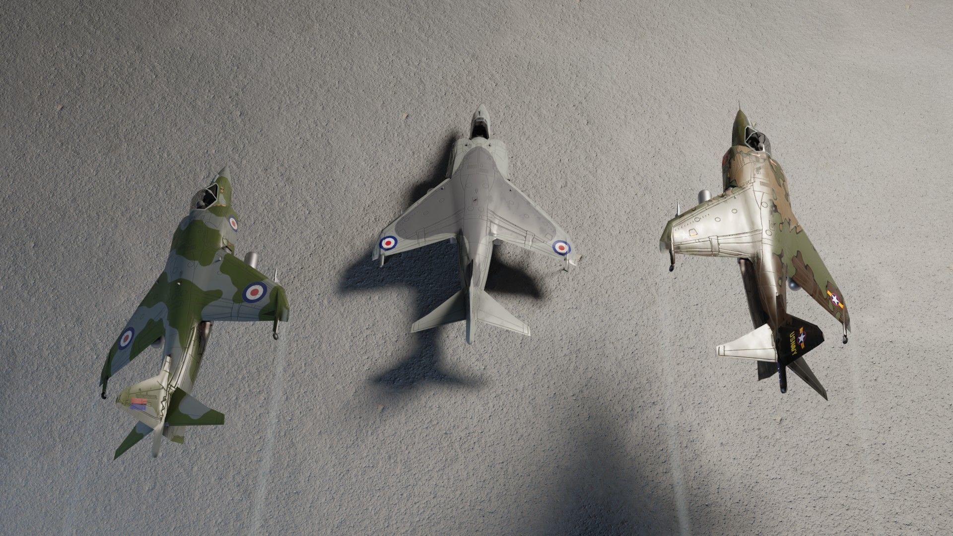 Hawker Harrier jet fighter Low-poly 3D model_2