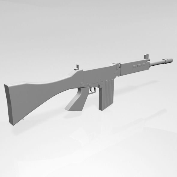FN FAL Rifle 01 3D model_2