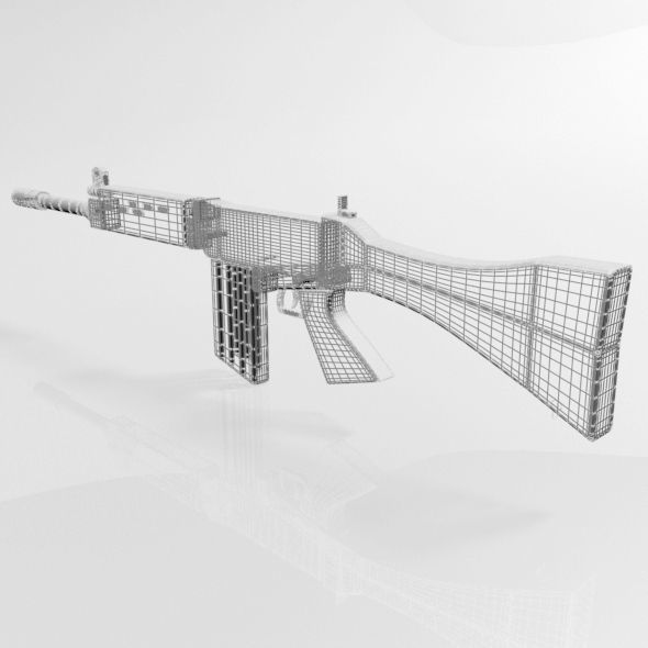 FN FAL Rifle 01 3D model_4