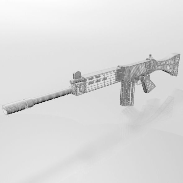 FN FAL Rifle 01 3D model_7