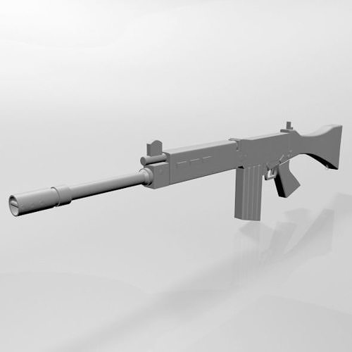 FN FAL Rifle 01 3D model