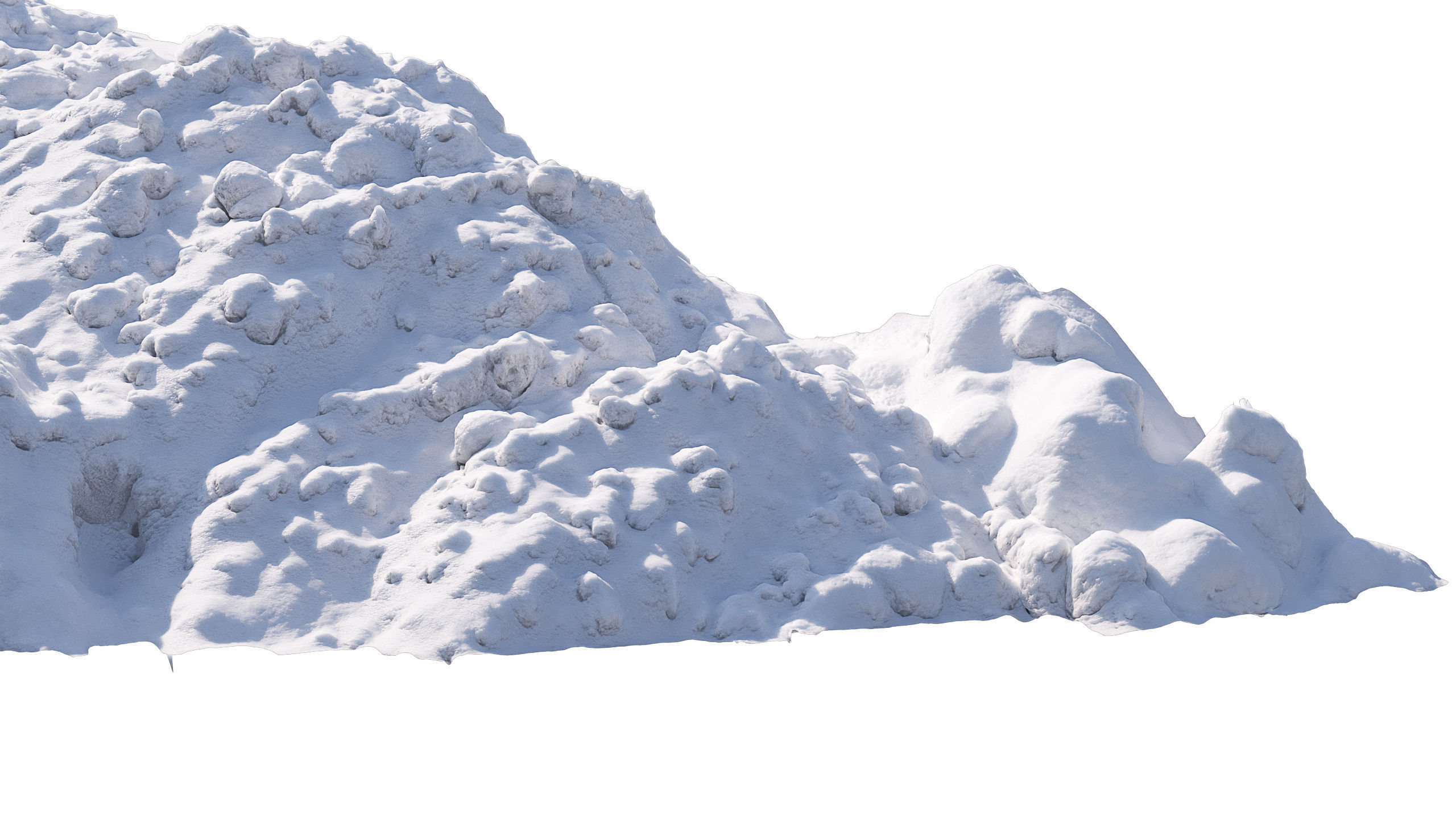 Snow wall Mountain 3D model_3