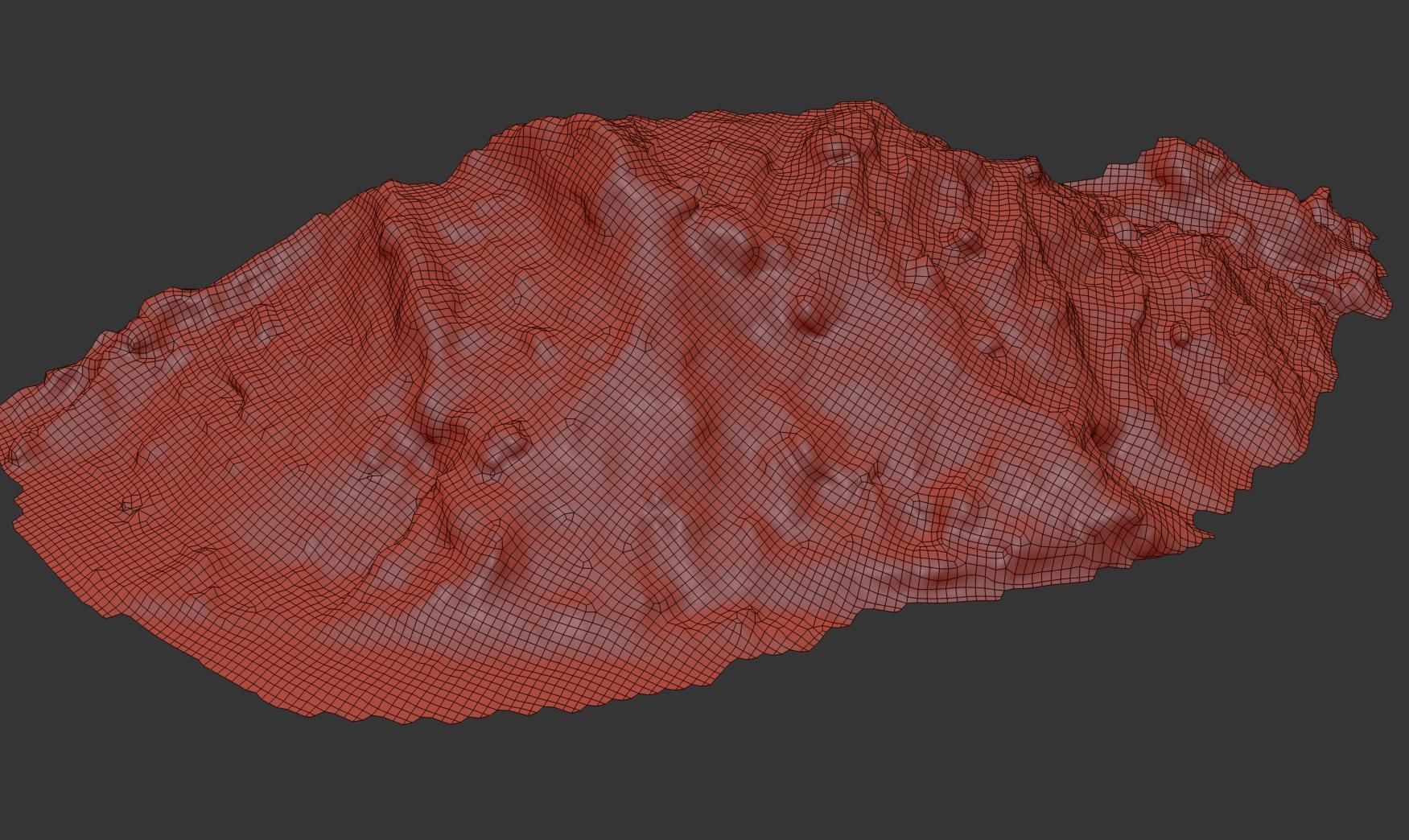 Snow wall Mountain 3D model_9