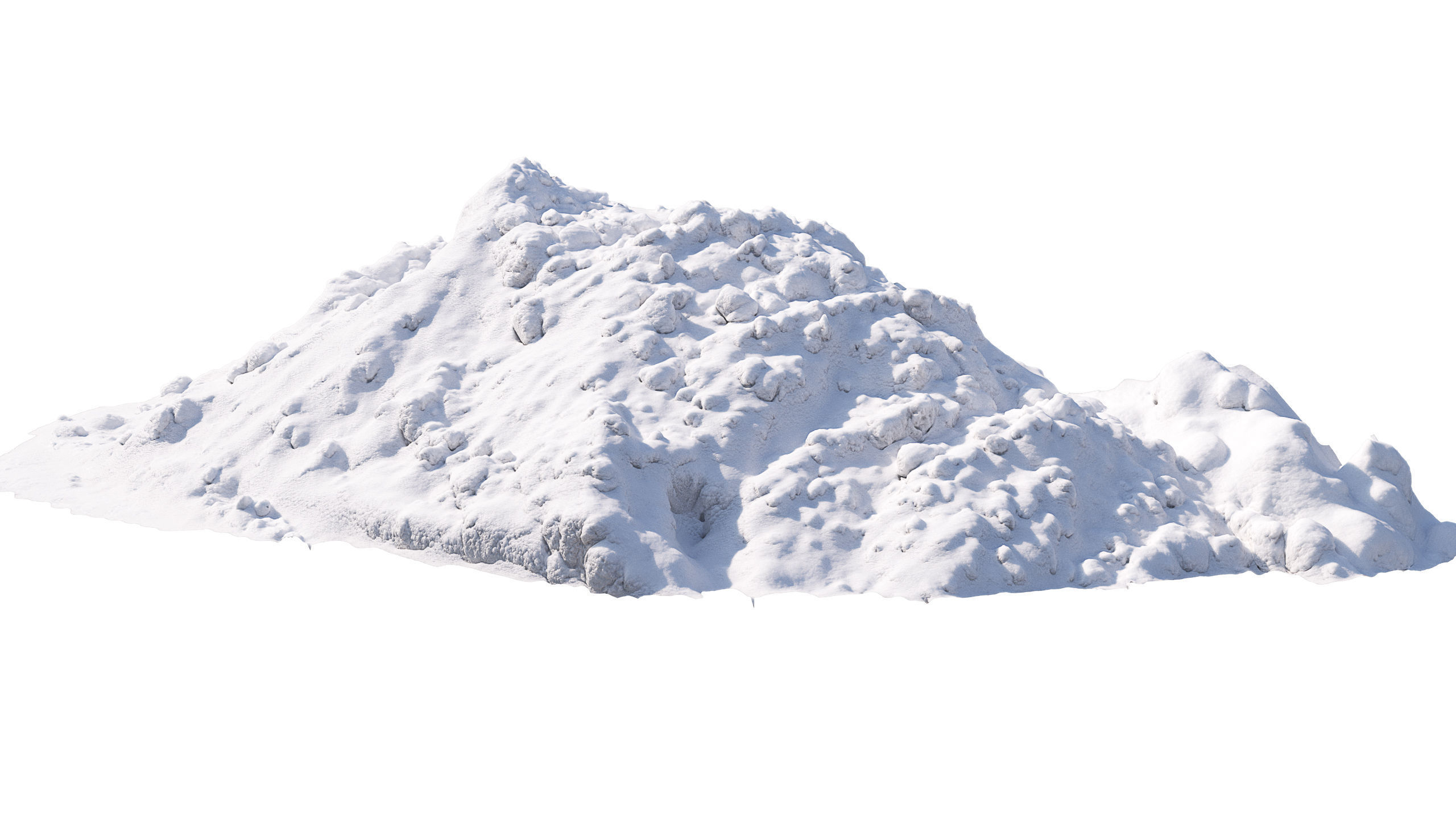 Snow wall Mountain 3D model_2