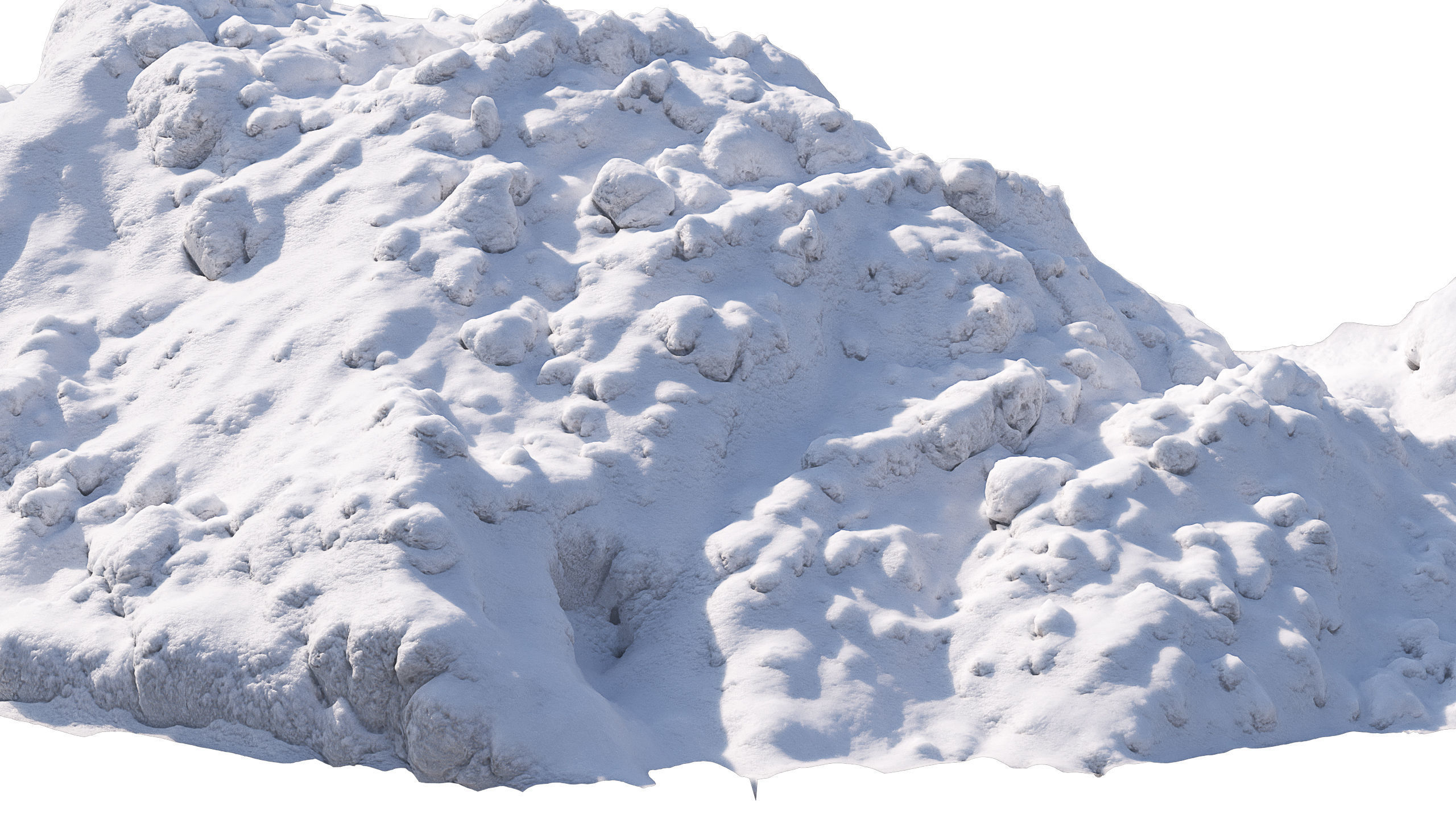 Snow wall Mountain 3D model_4