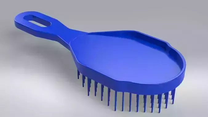 Blue hairbrush