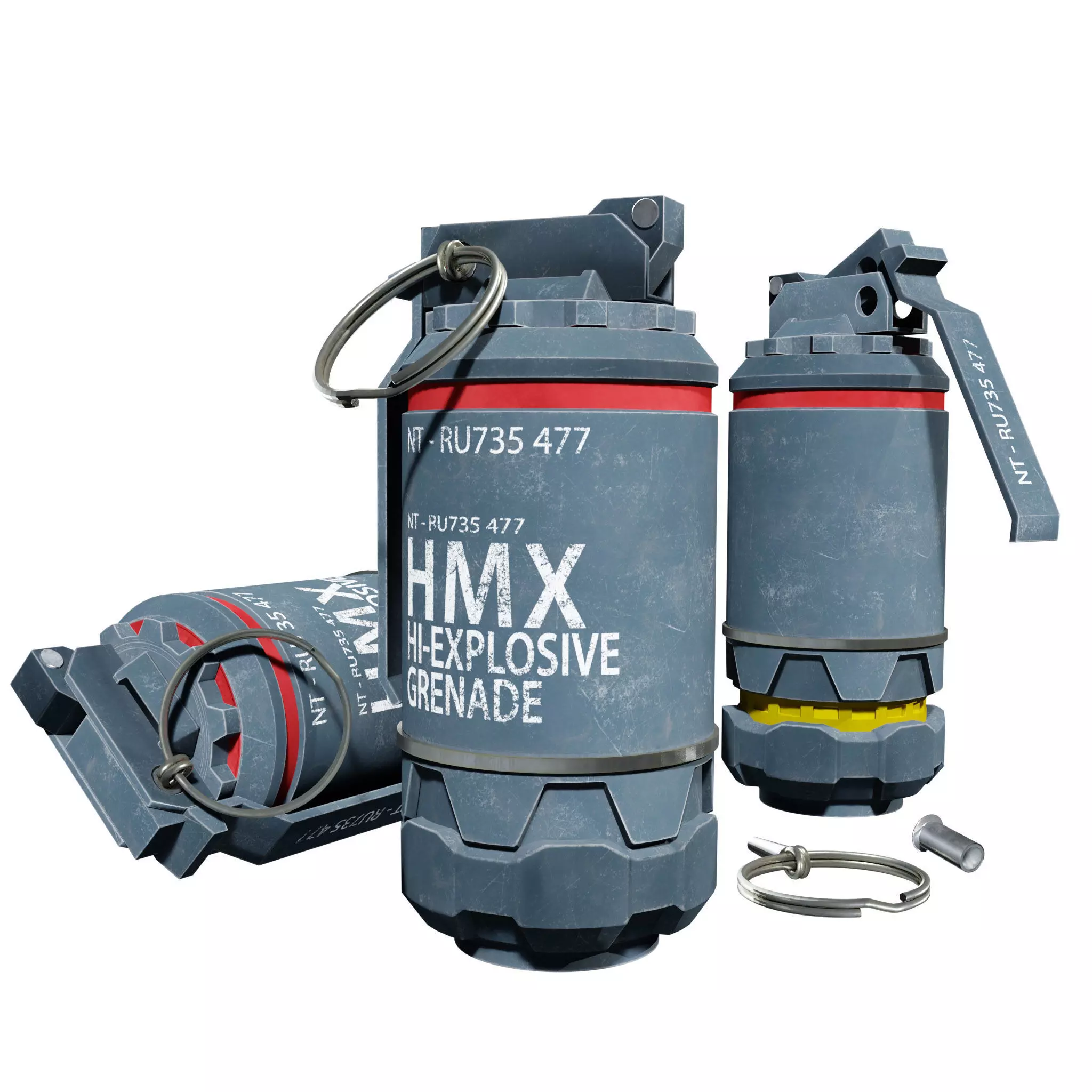 Grenate HMX Low-poly 3D model_0