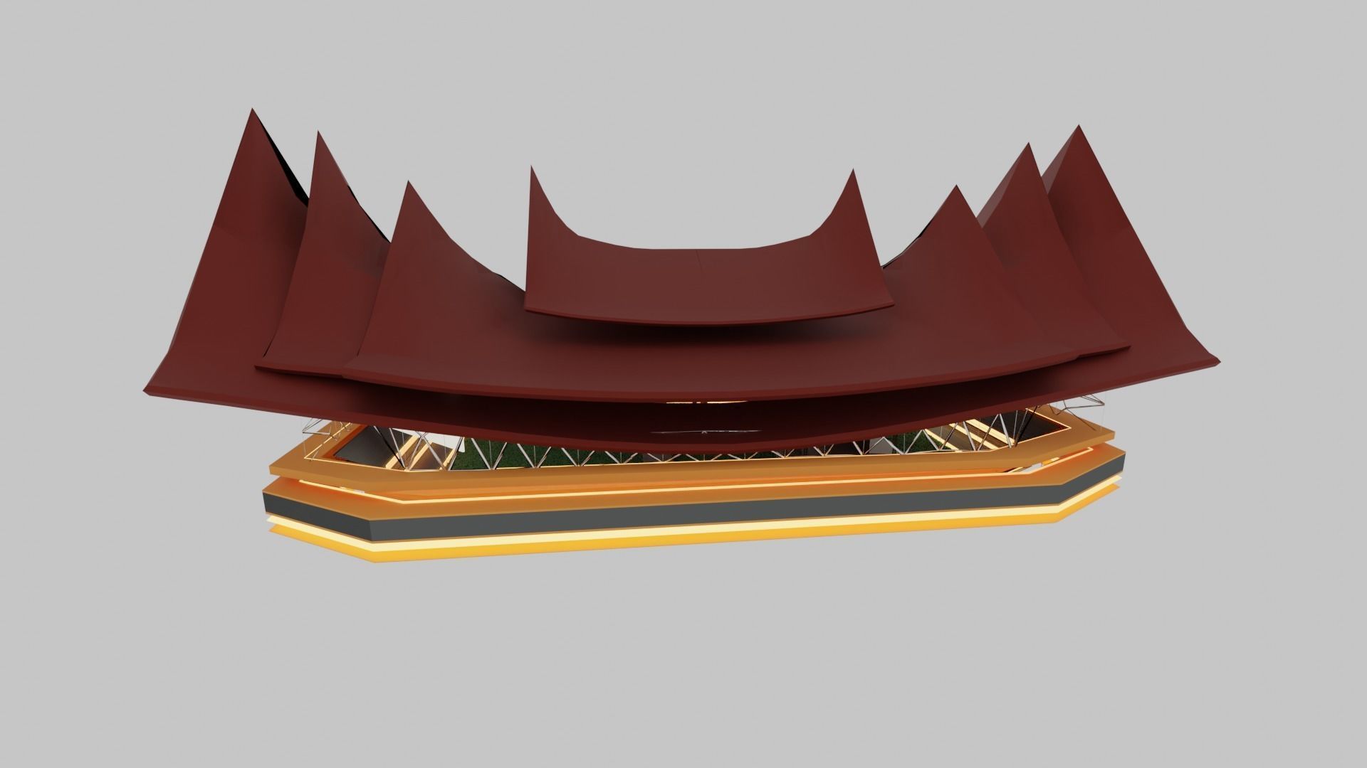 Minangkabau Stadium 3D model_1
