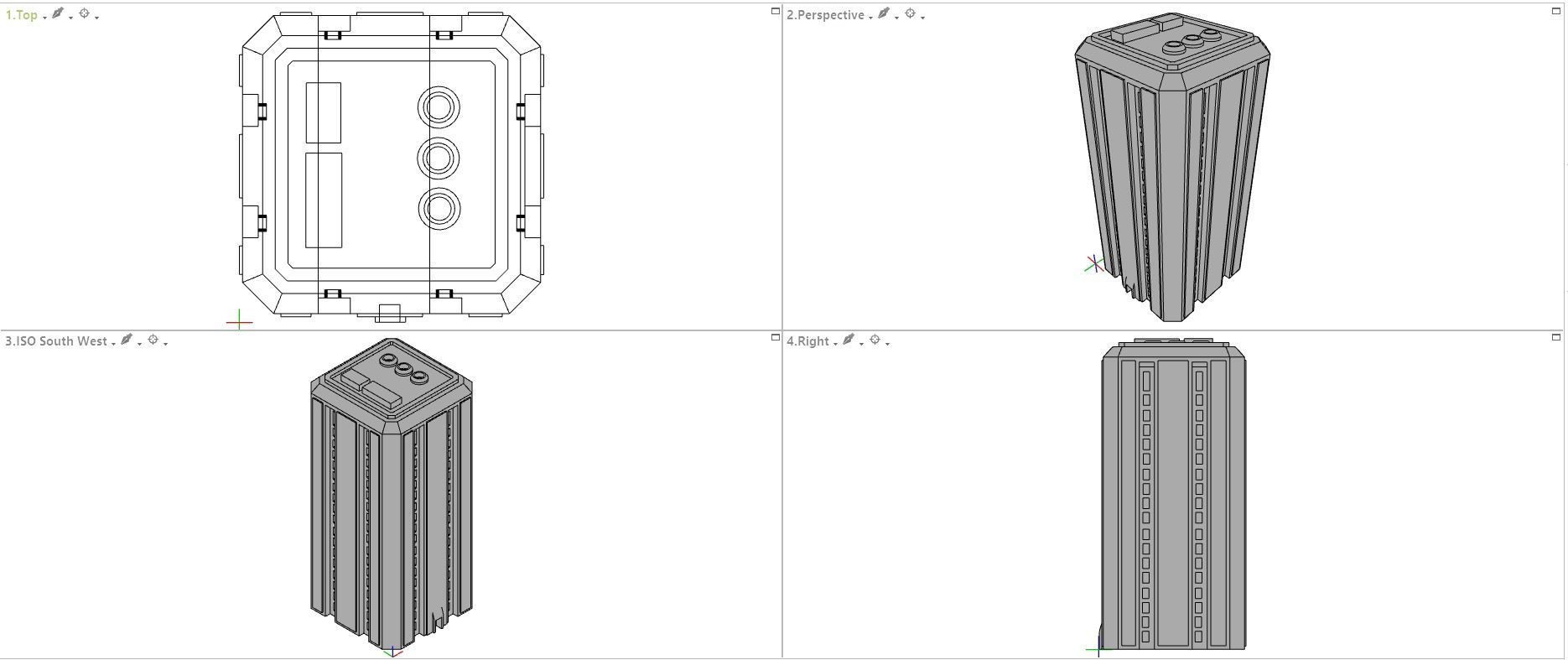 Sci-Fi building dressing kitbash PACK - 5  Low-poly 3D model_23