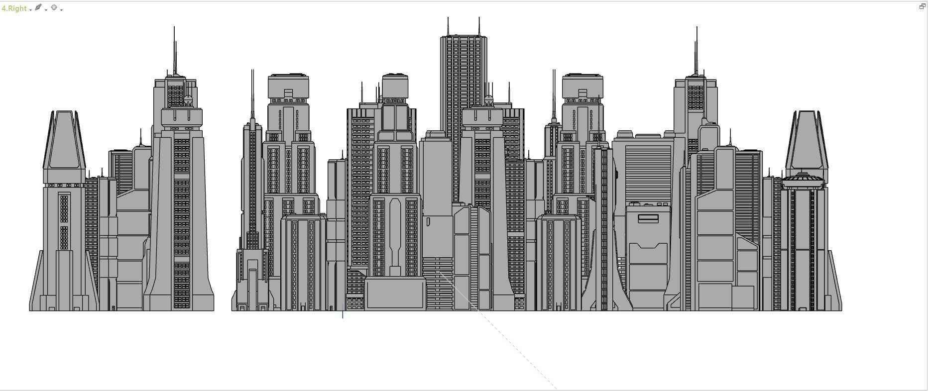 Sci-Fi building dressing kitbash PACK - 5  Low-poly 3D model_8