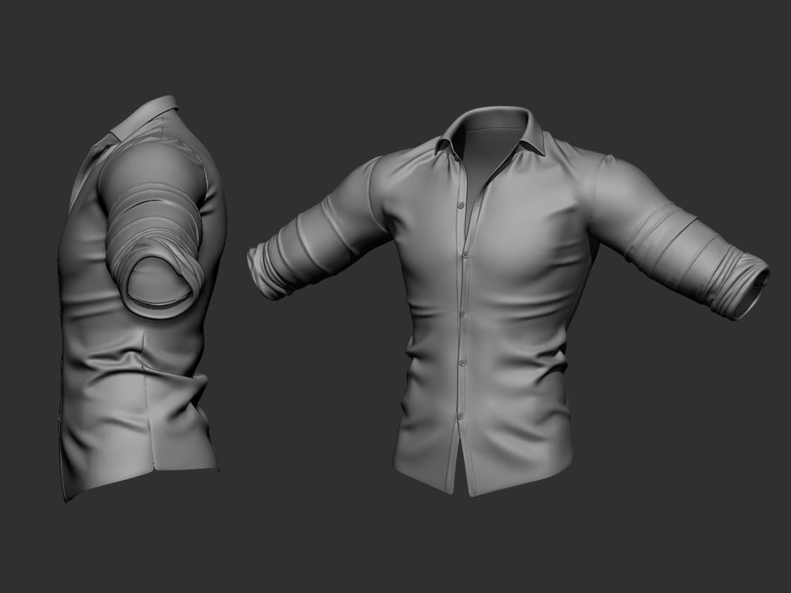 Shirt joker Low-poly 3D model_3