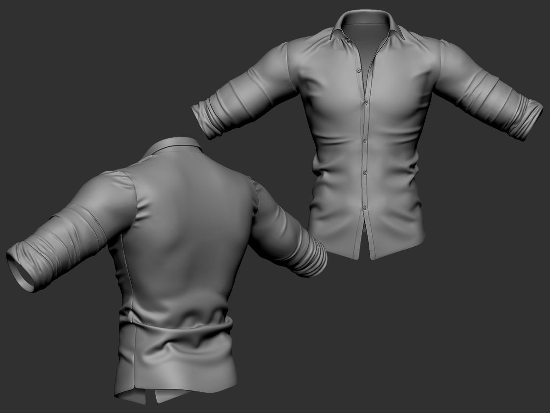 Shirt joker Low-poly 3D model_2