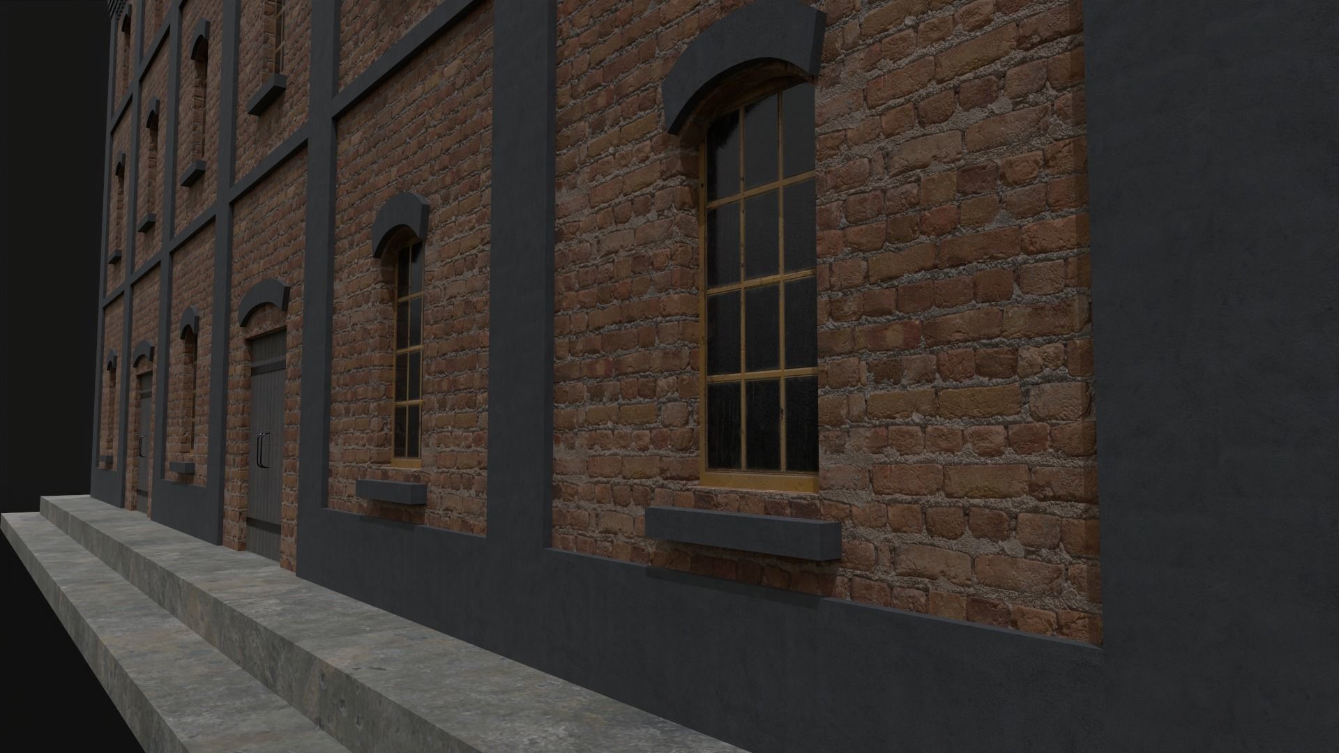 Old mill lowpoly house Low-poly 3D model_4