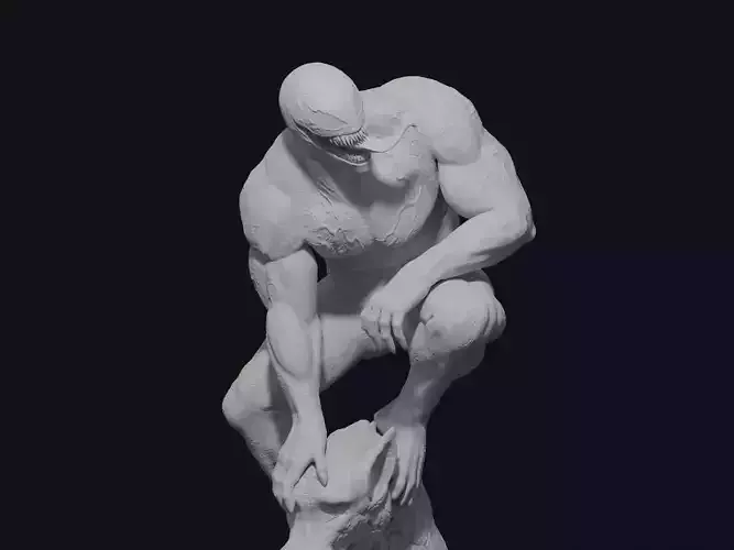Venom and Symbiote Spider-Man 2 style 3D print model