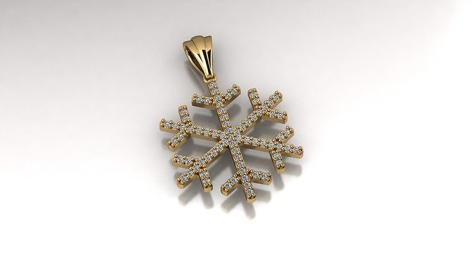 Snow Flake custom piece  3D print model