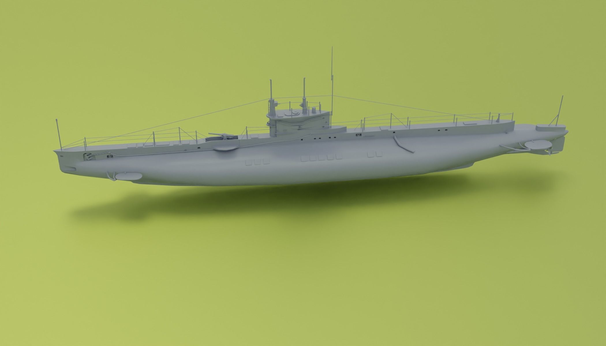 HMS E Class - Submarines Low-poly 3D model_3