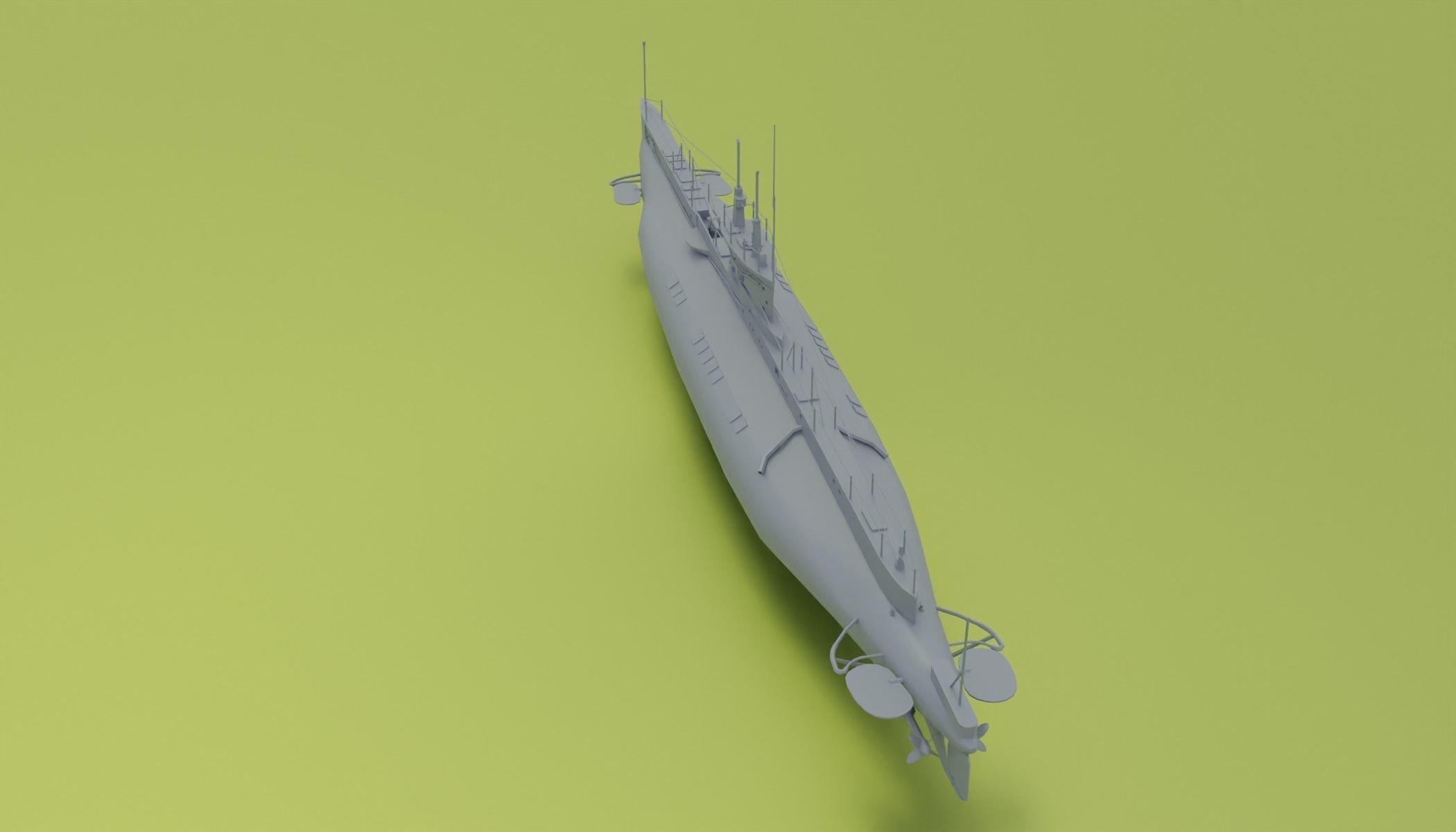HMS E Class - Submarines Low-poly 3D model_5