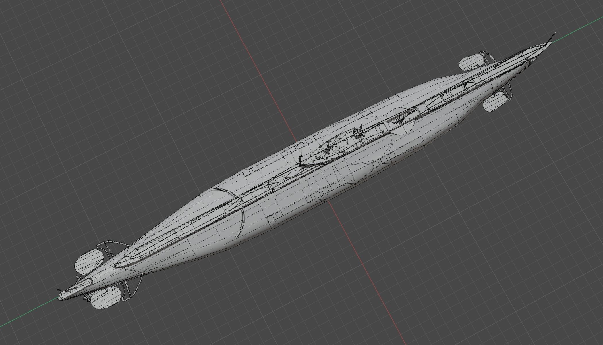 HMS E Class - Submarines Low-poly 3D model_20