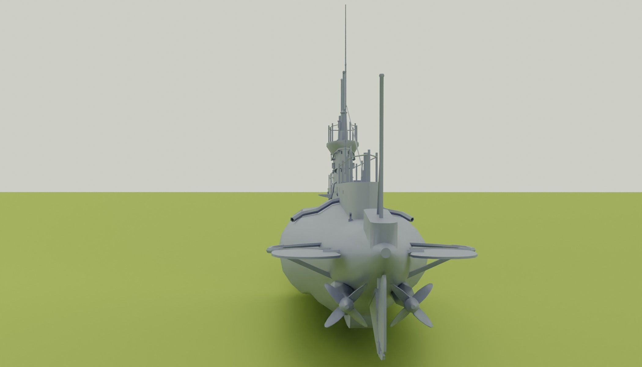 HMS E Class - Submarines Low-poly 3D model_12