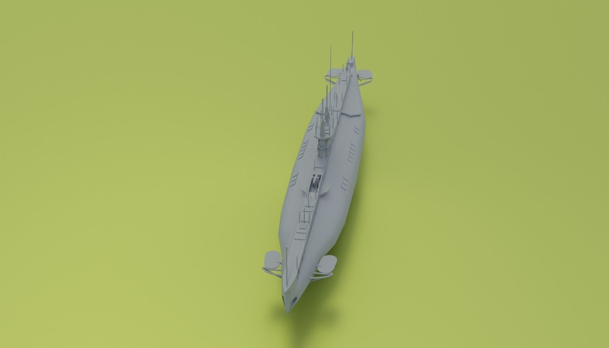 HMS E Class - Submarines Low-poly 3D model_10