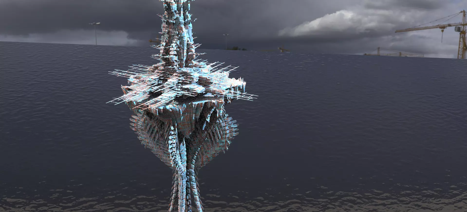 Dragon Mountain with Dragon Tower 3D model