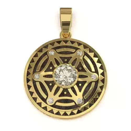 PENDANT SLAVIC SILVER GOLD 