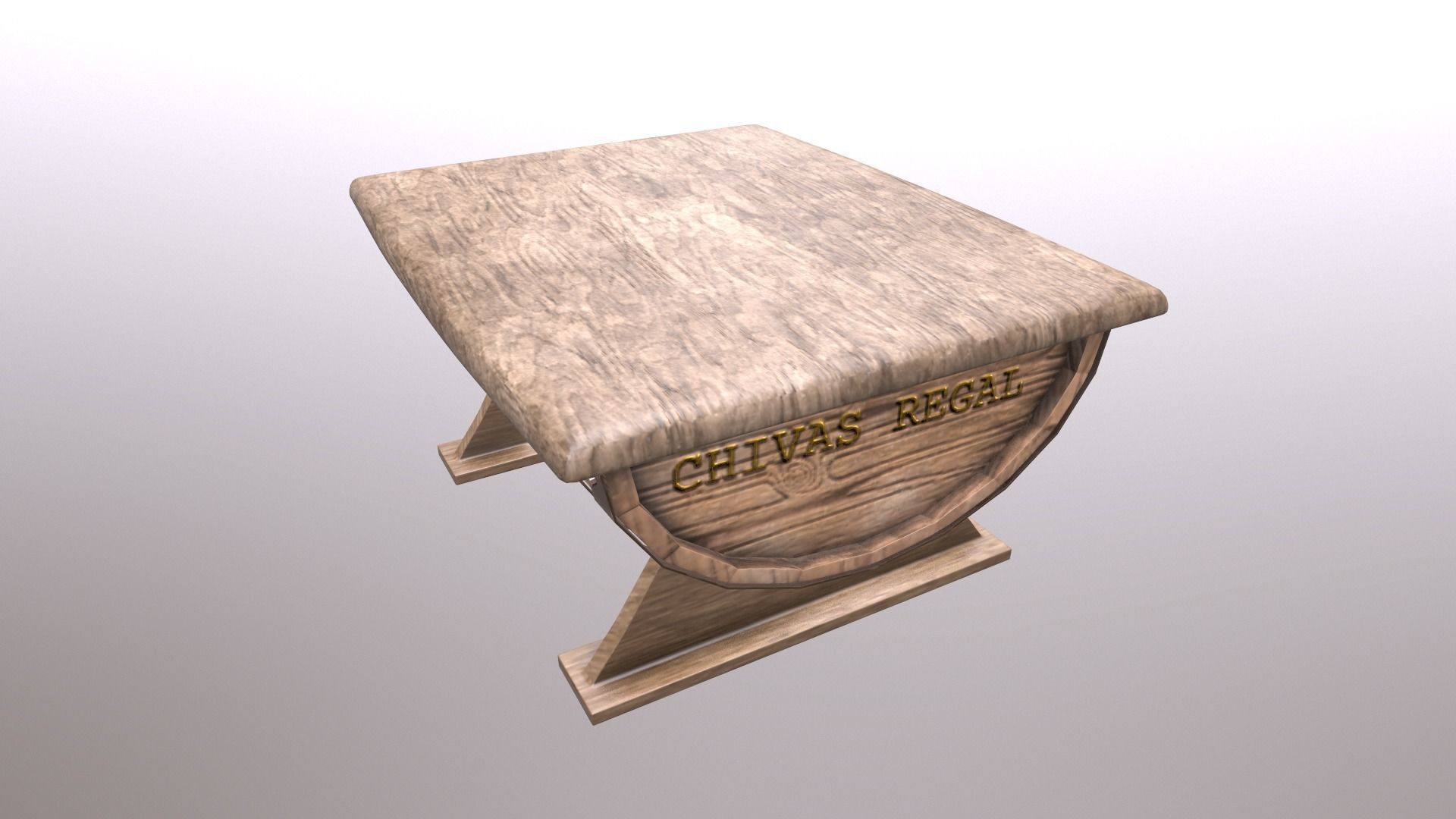 table-barrel barrel stool 3D model_4