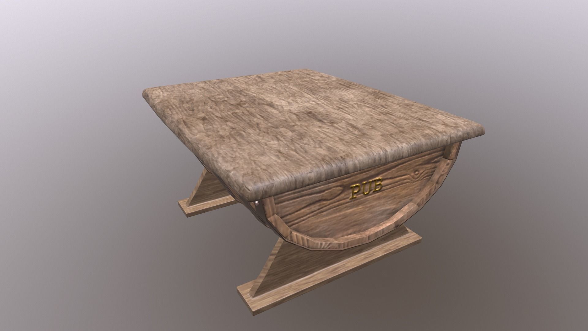 table-barrel barrel stool 3D model_5