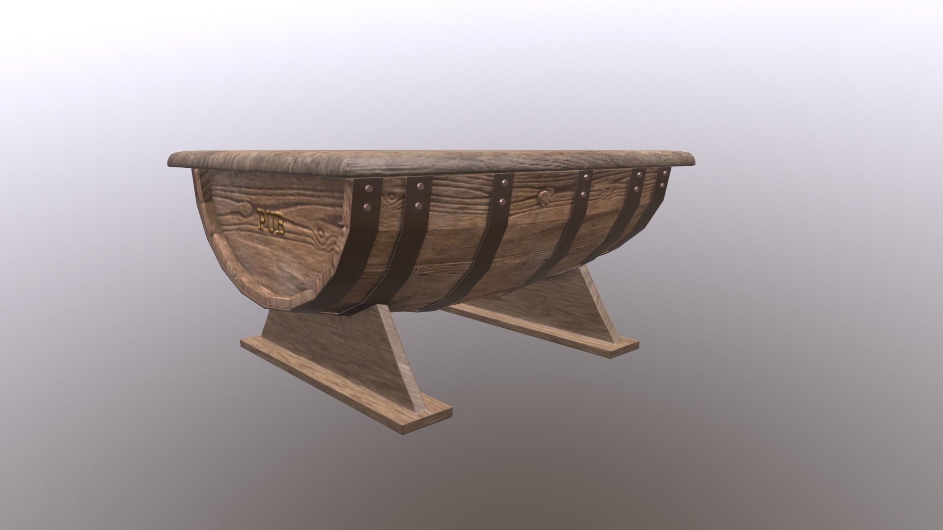 table-barrel barrel stool 3D model_3