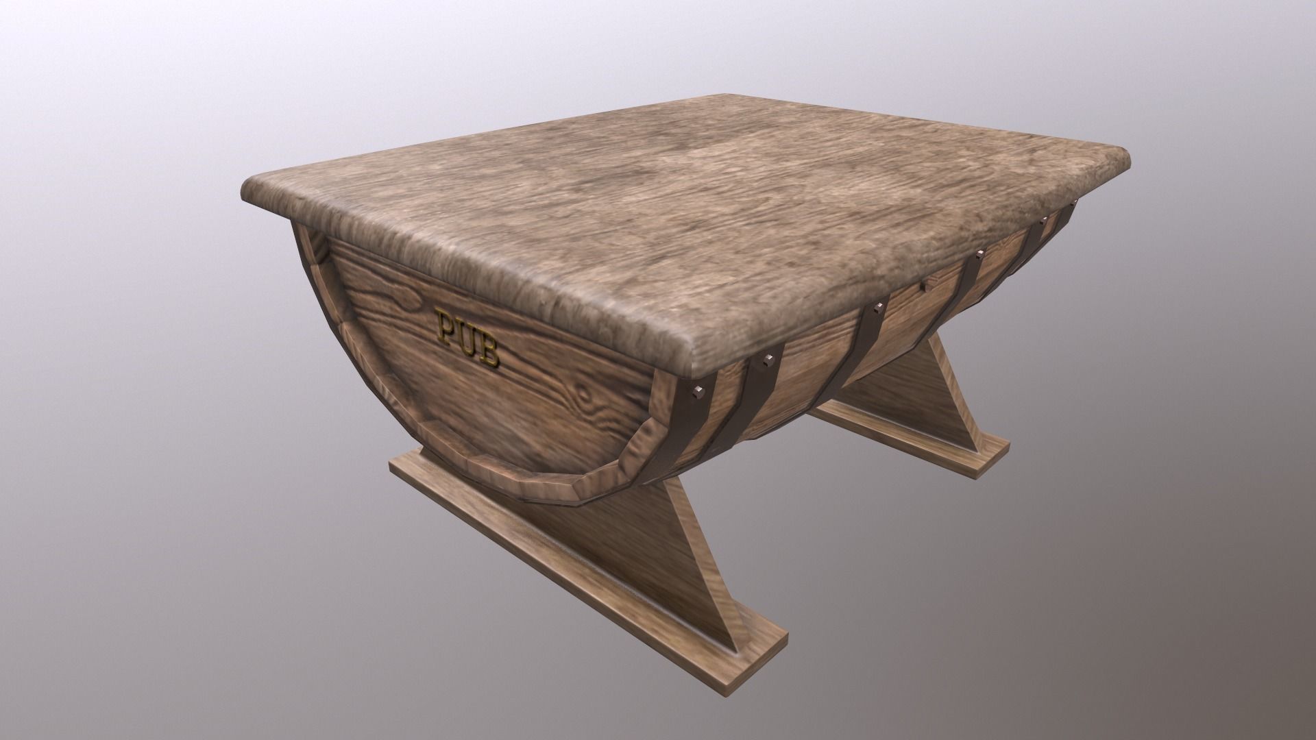 table-barrel barrel stool 3D model_6
