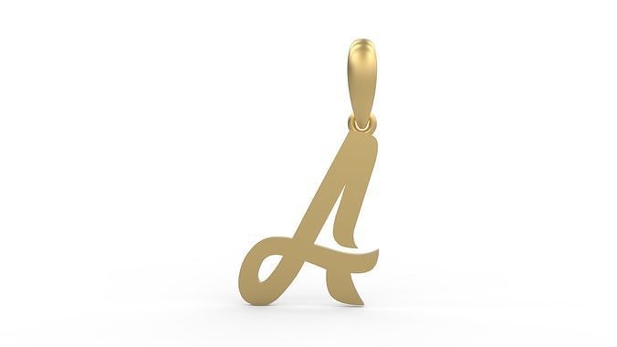 Initial Letters Pendant Rosala A 3D print model